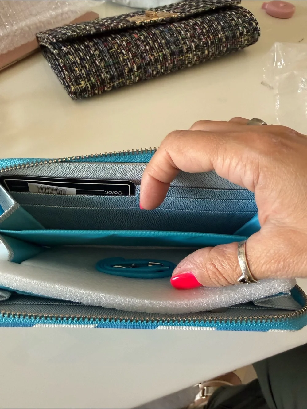Blue and White wallet